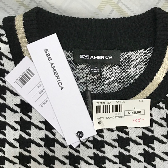 525 America Houndstooth mini dress size Small - Picture 2 of 3